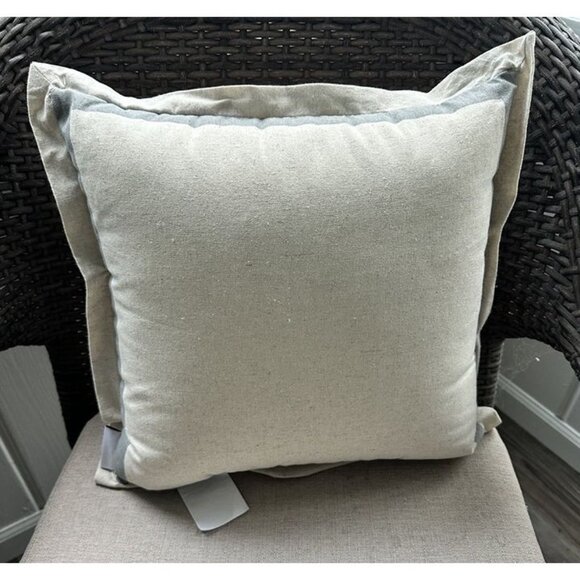 NO PLACE LIKE GIGI’s 16x16 Embroider Toss Throw Pillow Neutral Gray Grandma New - Picture 2 of 4